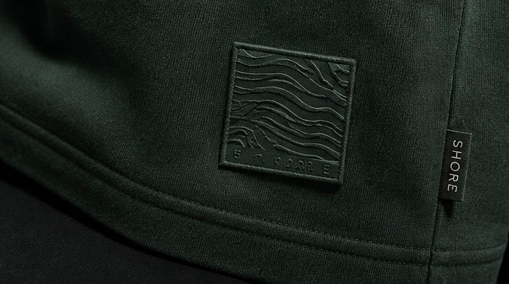 SHORE — Topographic Utility Tee | Forest Green