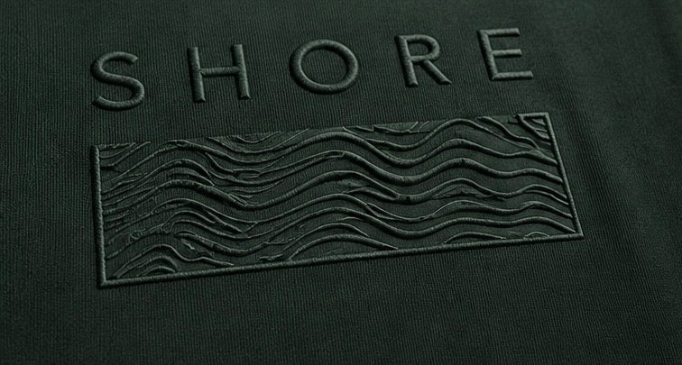 SHORE — Topographic Utility Tee | Forest Green